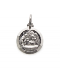 This baptism charm from Rembrandt will recall a sacred special occasion for years to come. Engravable for personalized gift giving, and crafted in sterling silver. Approximate drop: 3/4 inch.