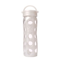 Lifefactory 16-Ounce Glass Beverage Bottle, Pearl White Lifefactory 16-Ounce Glass Beverage Bottle, Pearl White