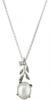 Judith Jack Marcasite and Freshwater Pearl Pendant Necklace Judith Jack Marcasite and Freshwater Pearl Pendant Necklace