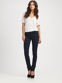 Emphasize your wild side in these stretch-cotton skinnies with a vivid leopard print and comfortable rise. THE FITRise, about 9Inseam, about 33THE DETAILSZip flyFive-pocket style98% cotton/2% elastaneMachine washMade in USA of imported fabricModel shown is 5'10 (177cm) wearing US size 4. Emphasize your wild side in these stretch-cotton skinnies with a vivid leopard print and comfortable rise. THE FITRise, about 9Inseam, about 33THE DETAILSZip flyFive-pocket style98% cotton/2% elastaneMachine washMade in USA of imported fabricModel shown is 5'10 (177cm) wearing US size 4.