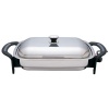 Precise Heat 16-Inch Rectangular Surgical Stainless Steel Electric Skillet