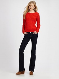 Classic cable-knit in ultra-soft Pima cotton, finished with buttons at the shoulder.CrewneckLong sleevesRibbed trimAbout 23 from shoulder to hemCottonDry cleanImportedModel shown is 5'11 (180cm) wearing US size Small. Classic cable-knit in ultra-soft Pima cotton, finished with buttons at the shoulder.CrewneckLong sleevesRibbed trimAbout 23 from shoulder to hemCottonDry cleanImportedModel shown is 5'11 (180cm) wearing US size Small.