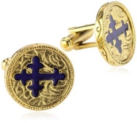 The Vatican Library Collection Men's Blue Cross Cuff Links The Vatican Library Collection Men's Blue Cross Cuff Links