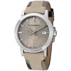 Burberry Men's BU9021 Large Check Leather on Canvas Strap Watch