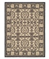 Taking inspiration from Art Nouveau-era designs, the Courtyard area rug boasts a crisp flourish of leaf and scroll patterns that is elegantly European in style. Hand-tufted of pure wool and coupled with a low-profile cut for streamlined, comforting style. (Clearance)