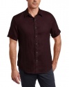 Perry Ellis Men's Short Sleeve Solid Shirt