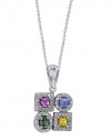 Effy Jewlery 14K White Gold Diamond & Multi Stone Pendant, 1.15 TCW