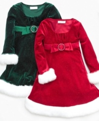 Dress her up in perfectly sweet style for a wonderful look this winter in this Santa dress from Bonnie Jean. Dress her up in perfectly sweet style for a wonderful look this winter in this Santa dress from Bonnie Jean.