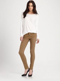 Styled like your favorite pair of skinnies in a slim, legging-like fit.Button-front tabBelt loopsZip-flyBack patch pocketsRise, about 8Inseam, about 3278% cotton/18% polyelastane/4% LycraDry cleanImportedModel shown is 5'10 (177cm) wearing US size 2.This style runs true to size. We recommend ordering your usual size for a standard fit. Styled like your favorite pair of skinnies in a slim, legging-like fit.Button-front tabBelt loopsZip-flyBack patch pocketsRise, about 8Inseam, about 3278% cotton/18% polyelastane/4% LycraDry cleanImportedModel shown is 5'10 (177cm) wearing US size 2.This style runs true to size. We recommend ordering your usual size for a standard fit.