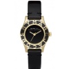 New MARC by MARC JACOBS MBM1159 Women's Mini Blade Black Dial Black Leather Band Gold Tone Stainless Steel Watch