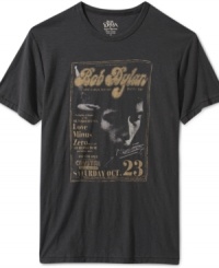 This vintage style concert tee by Lucky Brand Jeans pay homage to one of rocks legends. This vintage style concert tee by Lucky Brand Jeans pay homage to one of rocks legends.