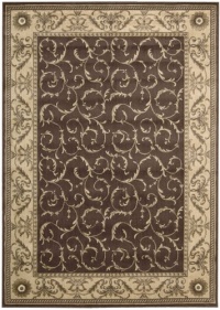 Nourison Zanibar Large Scroll Brown5.6-Feet by 7.5-Feet Polyacrylic Area Rug Nourison Zanibar Large Scroll Brown5.6-Feet by 7.5-Feet Polyacrylic Area Rug