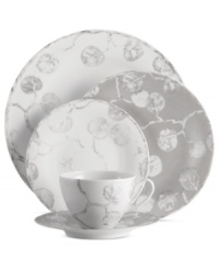 Michael Aram branches out from his renowned metal collection with the Botanical Leaf place setting. Simple foliage rooted in fine Limoges porcelain brings a lightness and ease to modern tables in shades of gray. Michael Aram branches out from his renowned metal collection with the Botanical Leaf place setting. Simple foliage rooted in fine Limoges porcelain brings a lightness and ease to modern tables in shades of gray.