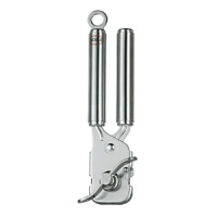 This stainless steel Rösle can opener is an integral component in Rösle's open kitchen concept. Ideal for small kitchens, attachments hang via hooks on a wall rail with space-saving convenience. This stainless steel Rösle can opener is an integral component in Rösle's open kitchen concept. Ideal for small kitchens, attachments hang via hooks on a wall rail with space-saving convenience.
