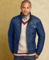 Classic fall cool comes easy wearing this quilted lightweight jacket from Tommy Hilfiger.