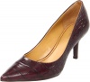 Nine West Women's Austin Pump,Wine Croc,5 M US