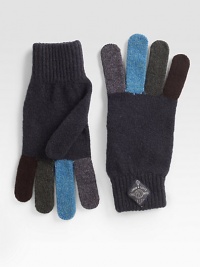 Solid cold weather favorite is accented by multicolored fingers for a dash of color and character, finished in superior wool.One size fits mostWoolDry cleanMade in Italy Solid cold weather favorite is accented by multicolored fingers for a dash of color and character, finished in superior wool.One size fits mostWoolDry cleanMade in Italy
