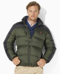 Arctic conditions are no match against this water-resistant down jacket in durable ripstop, providing you with stylish warmth on the slopes or the streets. Arctic conditions are no match against this water-resistant down jacket in durable ripstop, providing you with stylish warmth on the slopes or the streets.