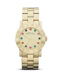 Pairing the cool with the classic, this gleaming watch from MARC BY MARC JACOBS is reason to roll up your sleeves. This piece's quartz movement ensures you're on time (and on trend.) Pairing the cool with the classic, this gleaming watch from MARC BY MARC JACOBS is reason to roll up your sleeves. This piece's quartz movement ensures you're on time (and on trend.)