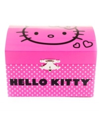 Get her dancin'. This Hello Kitty music box will have her up on her toes and twirling when the music kicks in. Get her dancin'. This Hello Kitty music box will have her up on her toes and twirling when the music kicks in.