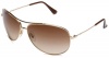 Ray-Ban RB3293 Bubble Wrap Aviator Sunglasses,Gold Frame/Brown Gradient Lens,63 mm