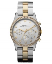 Shine on with the Swarovski sparkle of this Marc by Marc Jacobs watch. Shine on with the Swarovski sparkle of this Marc by Marc Jacobs watch.