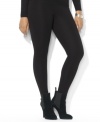 Lauren Ralph Lauren's essential legging crafted in comfortable stretch ponte creates a body-conscious silhouette and allows for maximum ease of movement.