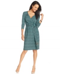 A graphic print and feminine belted silhouette create a versatile look from Charter Club. Pop on a blazer to take it to work, or wear it alone with pumps for a special date night! A graphic print and feminine belted silhouette create a versatile look from Charter Club. Pop on a blazer to take it to work, or wear it alone with pumps for a special date night!