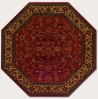 Couristan 3791/4872 Everest Isfahan/Crimson 7-Feet 10-Inch Octagon Rug Couristan 3791/4872 Everest Isfahan/Crimson 7-Feet 10-Inch Octagon Rug