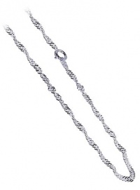 Nickel Free Italian Sterling Silver 2mm Singapore 16 inch to 24 inch Chain