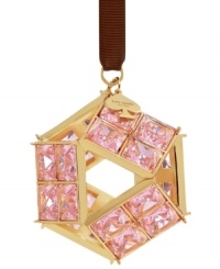 Merry treasure. Pink crystal gems set in radiant gold make this kate spade new york Christmas ornament a sight to behold every holiday. Merry treasure. Pink crystal gems set in radiant gold make this kate spade new york Christmas ornament a sight to behold every holiday.