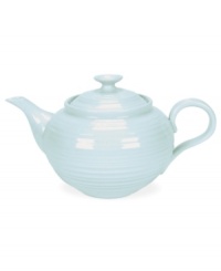 From celebrated chef and writer, Sophie Conran, comes incredibly durable dinnerware for every step of the meal, from oven to table. A ribbed texture gives this cool blue teapot the charming look of traditional hand thrown pottery. From celebrated chef and writer, Sophie Conran, comes incredibly durable dinnerware for every step of the meal, from oven to table. A ribbed texture gives this cool blue teapot the charming look of traditional hand thrown pottery.