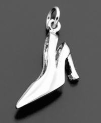 Always a fashionista: the perfect charm for the girl who loves to shop! This cute shoe by Rembrandt Charms is crafted in sterling silver. Approximate drop: 1/2 inches. Always a fashionista: the perfect charm for the girl who loves to shop! This cute shoe by Rembrandt Charms is crafted in sterling silver. Approximate drop: 1/2 inches.