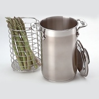 From the accessory line by All-Clad. Professional-quality accessories, such as the asparagus cooker, are engineered from the finest stainless steel and are a great addition to your kitchen. From the accessory line by All-Clad. Professional-quality accessories, such as the asparagus cooker, are engineered from the finest stainless steel and are a great addition to your kitchen.