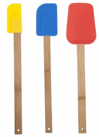 Core Bamboo Bamboo and Silicone 3-Piece Utensil Set, London Core Bamboo Bamboo and Silicone 3-Piece Utensil Set, London