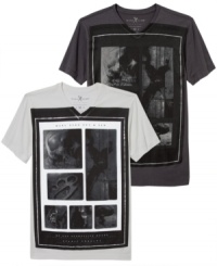 Take control of your summer style with this all-business t-shirt from Marc Ecko Cut & Sew. Take control of your summer style with this all-business t-shirt from Marc Ecko Cut & Sew.
