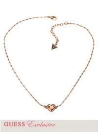 GUESS Crystal Heart Necklace, ROSE GOLD GUESS Crystal Heart Necklace, ROSE GOLD