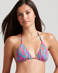 Sandy seahorses take form in saturated hues on Lilly Pulitzer's playful two-piece top. Sandy seahorses take form in saturated hues on Lilly Pulitzer's playful two-piece top.