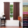 Solid Thermal Insulated Blackout Curtain 63L- 1 Set-CHOCOLATE