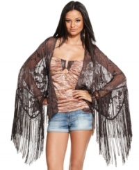 Urban style gets a boho boost with this super-fringed bed jacket from Baby Phat! Urban style gets a boho boost with this super-fringed bed jacket from Baby Phat!