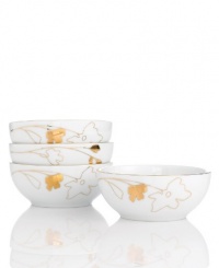 Charter Club Dinnerware, Set of 4 Grand Buffet Gold Silhouette Berry Bowls! Charter Club Dinnerware, Set of 4 Grand Buffet Gold Silhouette Berry Bowls!
