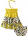 Roxy Kids Baby-Girls Infant Sandbox Dress, Daisy Stripe, 12 Months