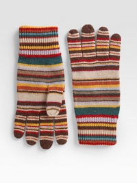 A luxurious wool blend is embraced by multicolored stripes, lending a dose of character to this cold weather essential.35% viscose/29% lambswool/20% nylon/8% angora/8% cashmereDry cleanMade in Italy A luxurious wool blend is embraced by multicolored stripes, lending a dose of character to this cold weather essential.35% viscose/29% lambswool/20% nylon/8% angora/8% cashmereDry cleanMade in Italy