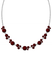 Paint the town red with this necklace from 2028. Crafted from silver-tone mixed metal, the red glass accents adorning the necklace make a bold statement. Approximate adjustable length: 16 inches. Approximate width: 1/3 inch. Paint the town red with this necklace from 2028. Crafted from silver-tone mixed metal, the red glass accents adorning the necklace make a bold statement. Approximate adjustable length: 16 inches. Approximate width: 1/3 inch.
