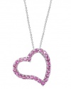 Effy Jewlery 14K White Gold Pink Tourmaline Heart Pendant, .89 TCW