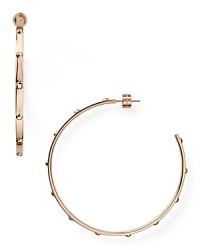 Strong but simple. This pair of rose gold plated hoop earrings from Michael Kors are the perfect earrings for everyday - wear them as as shapely showpiece. Strong but simple. This pair of rose gold plated hoop earrings from Michael Kors are the perfect earrings for everyday - wear them as as shapely showpiece.