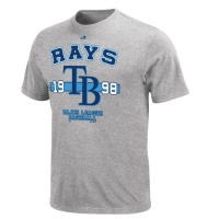 MLB Mens Tampa Bay Rays Opening Series Short Sleeve Basic Tee By Majestic MLB Mens Tampa Bay Rays Opening Series Short Sleeve Basic Tee By Majestic