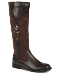 Fabric detail on the shaft of Life Stride's X-treme #2 wide calf boots gives this stylish pair an interesting texture. A buckled strap on the side adds a hint of shine. Fabric detail on the shaft of Life Stride's X-treme #2 wide calf boots gives this stylish pair an interesting texture. A buckled strap on the side adds a hint of shine.
