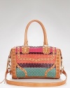 With a vibrant palette and convertible design, this woven satchel from Rebecca Minkoff is so bright now. Slip it over your shoulder all summer long to be made in the shades.
