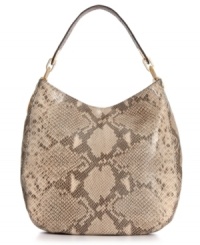 Add some exotic appeal to your daytime accessorizing with this python-embossed design from MICHAEL Michael Kors. Butter-soft leather and subtle golden hardware lend a look of everyday elegance, while the organized interior keeps your essentials easily at hand.